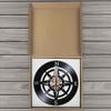 ELD 30 cm Wind Rose Compass Wall Art Modern Design Wall Clock, Navy Vinyl Record Nautical Compass Clock view 3