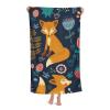 Cute Cartoon Forest Fox Microfiber Beach Towel, 80 x 130 cm view 1
