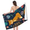 Cute Cartoon Forest Fox Microfiber Beach Towel, 80 x 130 cm view 2