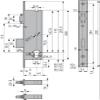Mortise Lock with Roller Latch, 39 mm Backset, U-Faceplate, 320 mm Faceplate view 2