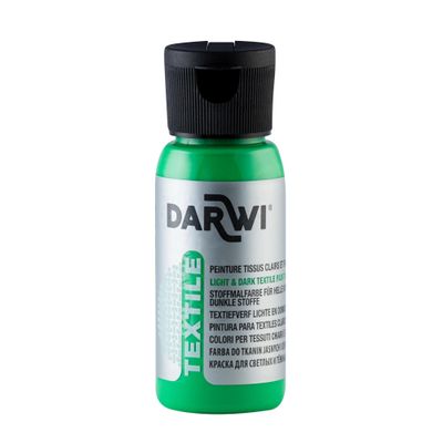 DARWI TEX Fabric Paint, Light Green (Meadow Green), 50 mL