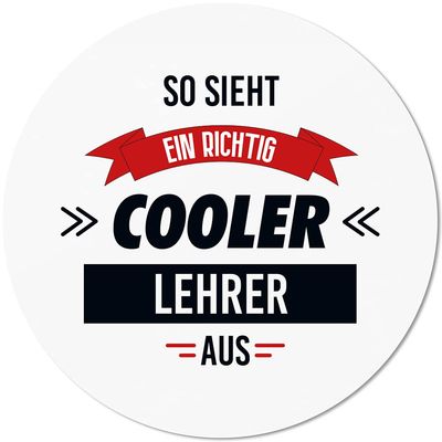 JUNIWORDS Round Mouse Pad, This Is What a Really Cool Teacher Looks Like