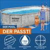 Bestway Power Steel Swim Vista Series Oval Frame Pool Set with Filter Pump, 427 x 250 x 100 cm, Stone-Wall Look (Cream Gray) view 3