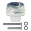 Square Drawer Knobs with Starry Sky and Moon Print, 30 mm, 4-Pack view 1