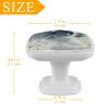 Square Drawer Knobs with Starry Sky and Moon Print, 30 mm, 4-Pack view 4