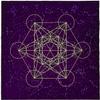 Namvo Tarot Card Altar Tablecloth, Printed Purple Velvet, Sacred Geometry, Jung's Crystal Grid, for Tarot Enthusiasts, Weddings (61 x 61 cm) view 1
