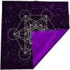 Namvo Tarot Card Altar Tablecloth, Printed Purple Velvet, Sacred Geometry, Jung's Crystal Grid, for Tarot Enthusiasts, Weddings (61 x 61 cm) view 3