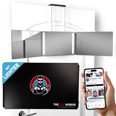 The 360 Mirror LED Triple-Panel Self-Haircut Mirror