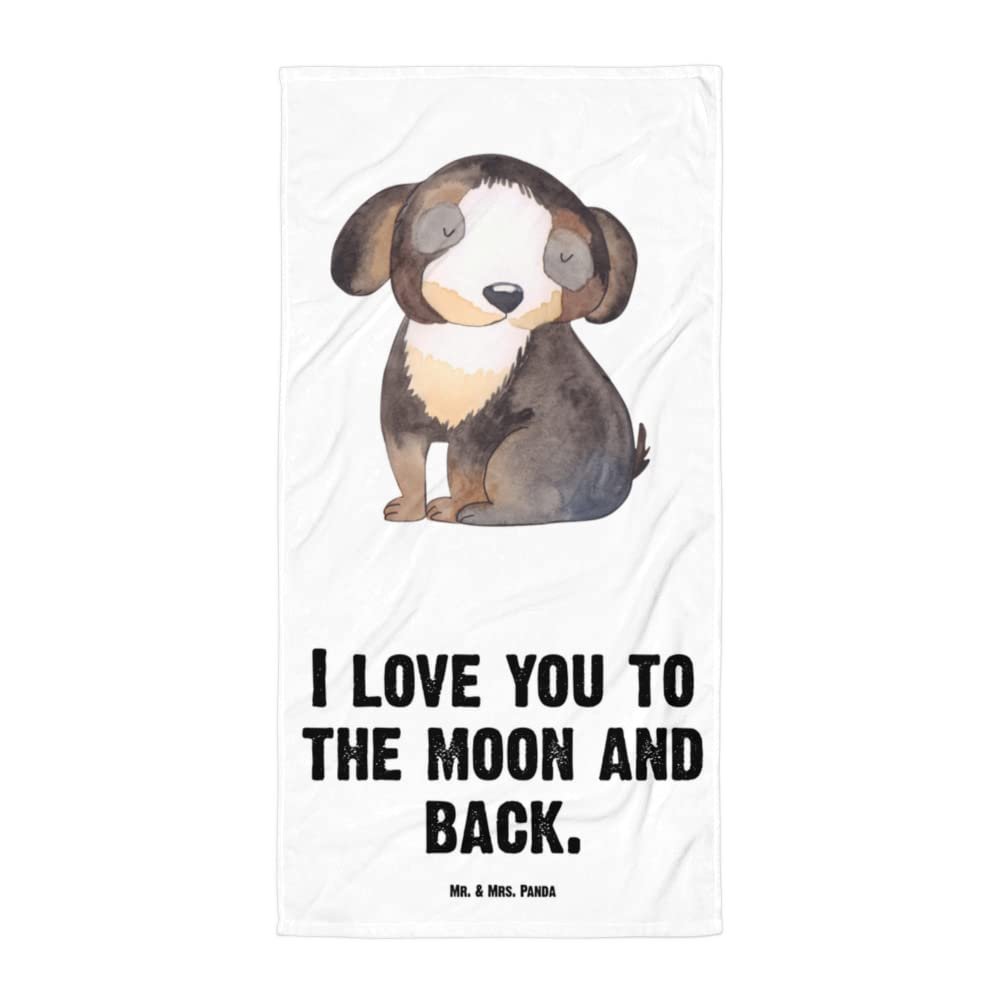 Mr. & Mrs. Panda Dog Relaxing XL Bath Towel – Gift, Beach Towel, Soft Terry Towel