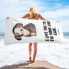 Mr. & Mrs. Panda Dog Relaxing XL Bath Towel – Gift, Beach Towel, Soft Terry Towel view 4