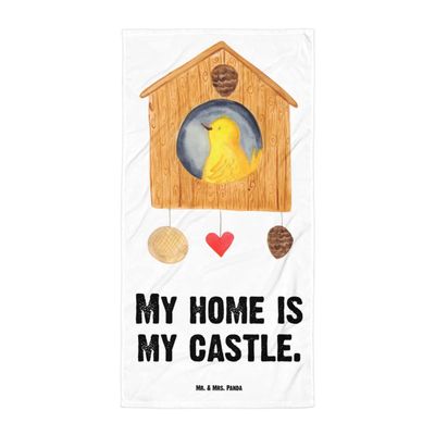 Mr. & Mrs. Panda Birdhouse Beach Towel