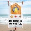 Mr. & Mrs. Panda Birdhouse Beach Towel view 2