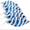 Christmas Concepts 6-Pack 110 mm Large Spiral-Shaped Baubles, Glossy & Glittered Christmas Tree Decorations view 3