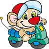 Bambinella Iron-On Patch - Moped Animal view 1