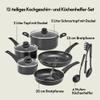 bella 12-Piece Cookware Set with Utensils, Nonstick, PFOA-Free, Black view 3