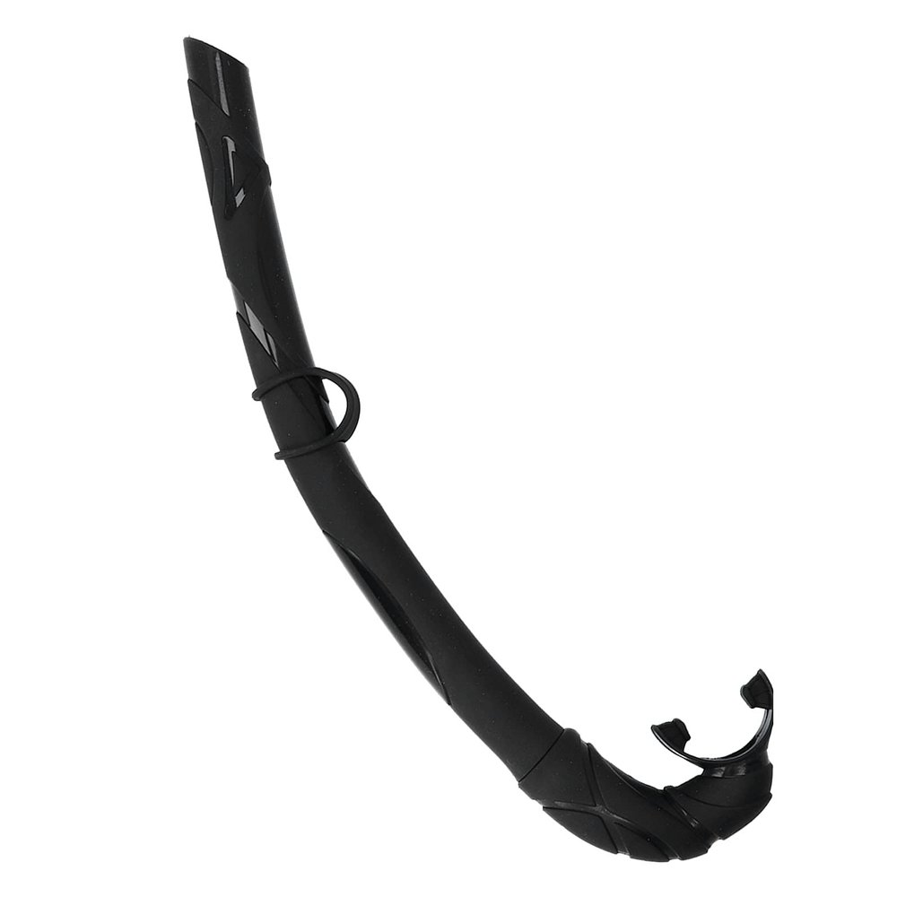 Alomejor Diving Snorkel, Silicone Gel Floating Breathing Tube for Freediving Underwater (Black)