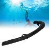 Alomejor Diving Snorkel, Silicone Gel Floating Breathing Tube for Freediving Underwater (Black) view 2