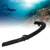Alomejor Diving Snorkel, Silicone Gel Floating Breathing Tube for Freediving Underwater (Black) view 4
