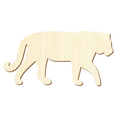 Wooden Tiger V1 – Craft Decoration, 3–50 cm, Pack of 50, Width: 10 cm