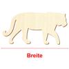 Wooden Tiger V1 – Craft Decoration, 3–50 cm, Pack of 50, Width: 10 cm view 3