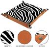 Foldable Square Leather Dice Tray for Jewelry, Keys, Coins and Candy, Black/White view 3
