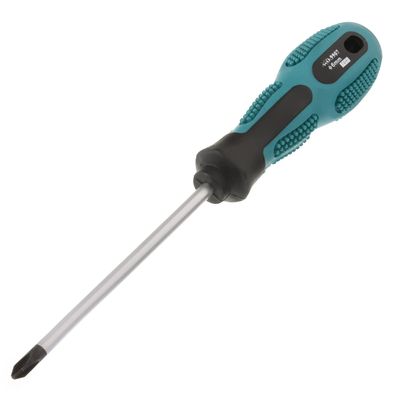 Utoolmart Phillips Screwdriver, Round Shaft, Two-Tone Non-Slip Handle, 6 x 125 mm, 1 pc