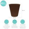 WELLHOME MOBILIARIO & DECORACIN Flower Pot, Polyethylene, Rose Gold, 50 x 50 cm, Brown view 2