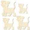 Wooden Tiger Cub Decoration, 5–50 cm, 50-Pack, 39 cm High view 2