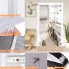 Magnetic Fly Screen Door, Automatic-Closing Mosquito Net, No-Drill Adhesive Installation, White, 145 x 250 cm (57 x 98 in) view 3
