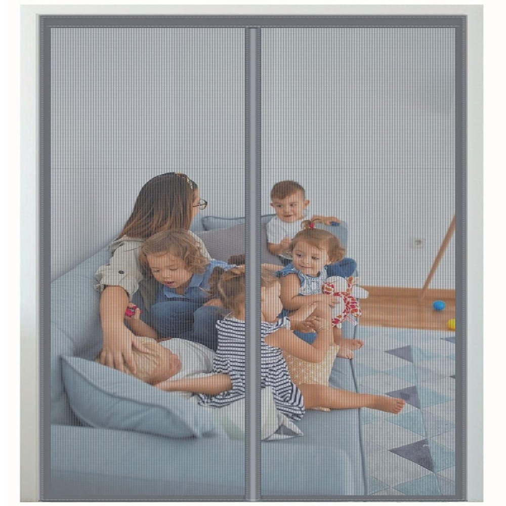 Magnetic Screen Door, 130 × 205 cm (51.18 × 80.7 in), Gray
