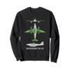 Messerschmitt Me 262 German WW2 Jet Fighter Plane Diagram Sweatshirt view 1
