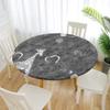 Morbuy Elastic Round Tablecloth, Waterproof, Washable, Giraffe, 90 cm Diameter view 2