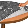 Morbuy Elastic Round Tablecloth, Waterproof, Washable, Giraffe, 90 cm Diameter view 4