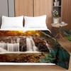 Chickw1 3D Nature Print Microfiber Bedspread with Embossed Pattern, Autumn, 200 x 230 cm view 1