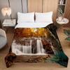Chickw1 3D Nature Print Microfiber Bedspread with Embossed Pattern, Autumn, 200 x 230 cm view 2