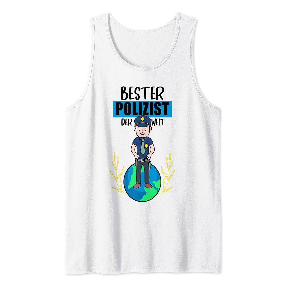 Funny Best Police Officer in the World Birthday Tank Top