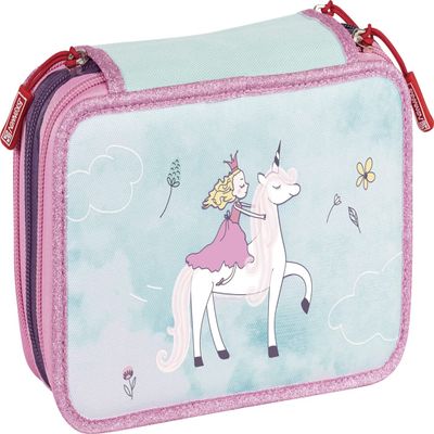 Brunnen Unicorn Princess 3-Zipper School Pencil Case