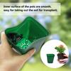 8 cm Square Plastic Pots for Succulents, Dark Green, 100-Pack view 3