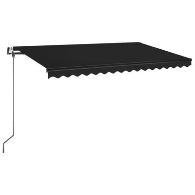 vidaXL Automatic Awning with LED & Wind Sensor 450x350 cm Anthracite