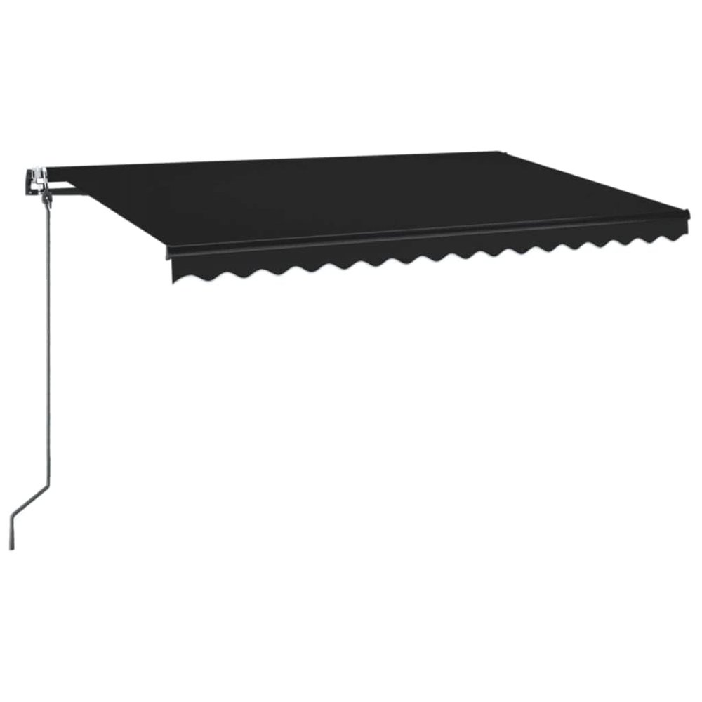 vidaXL Automatic Awning with LED & Wind Sensor 450x350 cm Anthracite