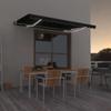 vidaXL Automatic Awning with LED & Wind Sensor 450x350 cm Anthracite view 2