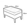 Trendy Creative Fabric Footstool/Changing Shoes Stool, Solid Wood Sofa Stool, 60 cm view 3