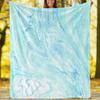FANSU Soft Flannel Blanket, Warm 3D Printed Throw, Light Blue, 55 x 71 in view 2