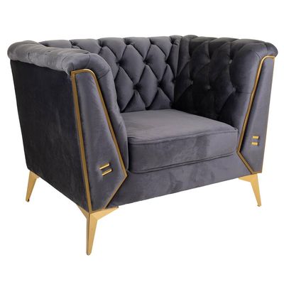 Alexandra House Living Gray Armchair, 72 x 75 x 104 cm, Upholstered