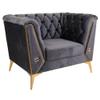 Alexandra House Living Gray Armchair, 72 x 75 x 104 cm, Upholstered view 1
