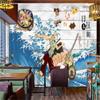 Custom Japanese Ukiyo-e Ramen 3D Wall Mural Wallpaper for Japanese Kitchens, Restaurants and Snack Bars, 400 cm (L) × 280 cm (H) view 3