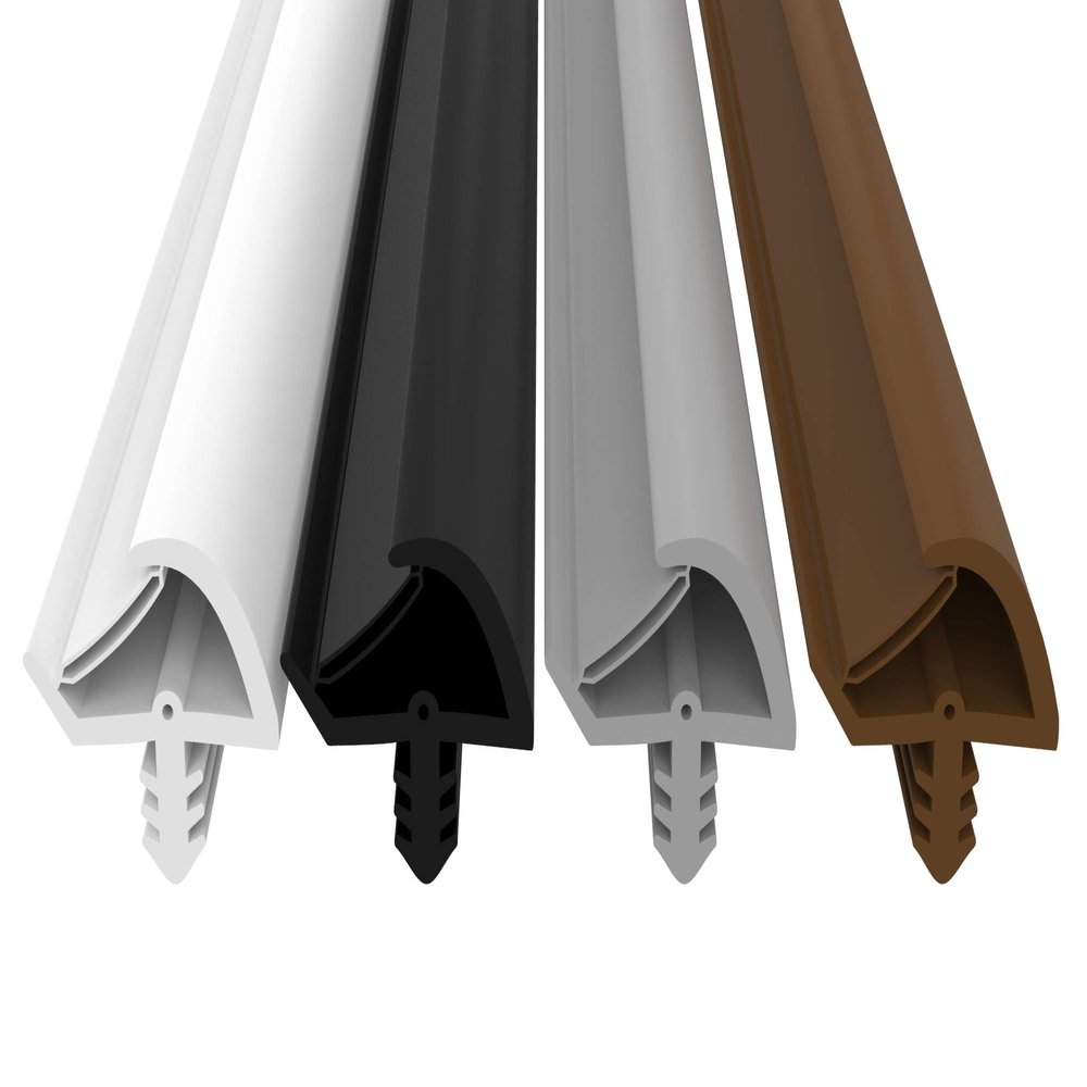 Door Seal with Anti-Stretch Cord, 3 mm Groove Width, 7 mm Groove Depth, Brown, 50 m