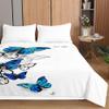 Surwin Butterfly Quilted Bedspread, Blue, 130 x 150 cm view 2
