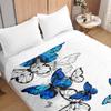 Surwin Butterfly Quilted Bedspread, Blue, 130 x 150 cm view 3