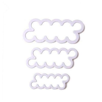 3-Piece 3D Rose Petal Cutter Set for Cake Decorating, Fondant and DIY Baking